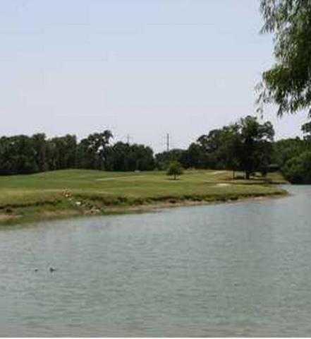 Course view with water feature and fairway