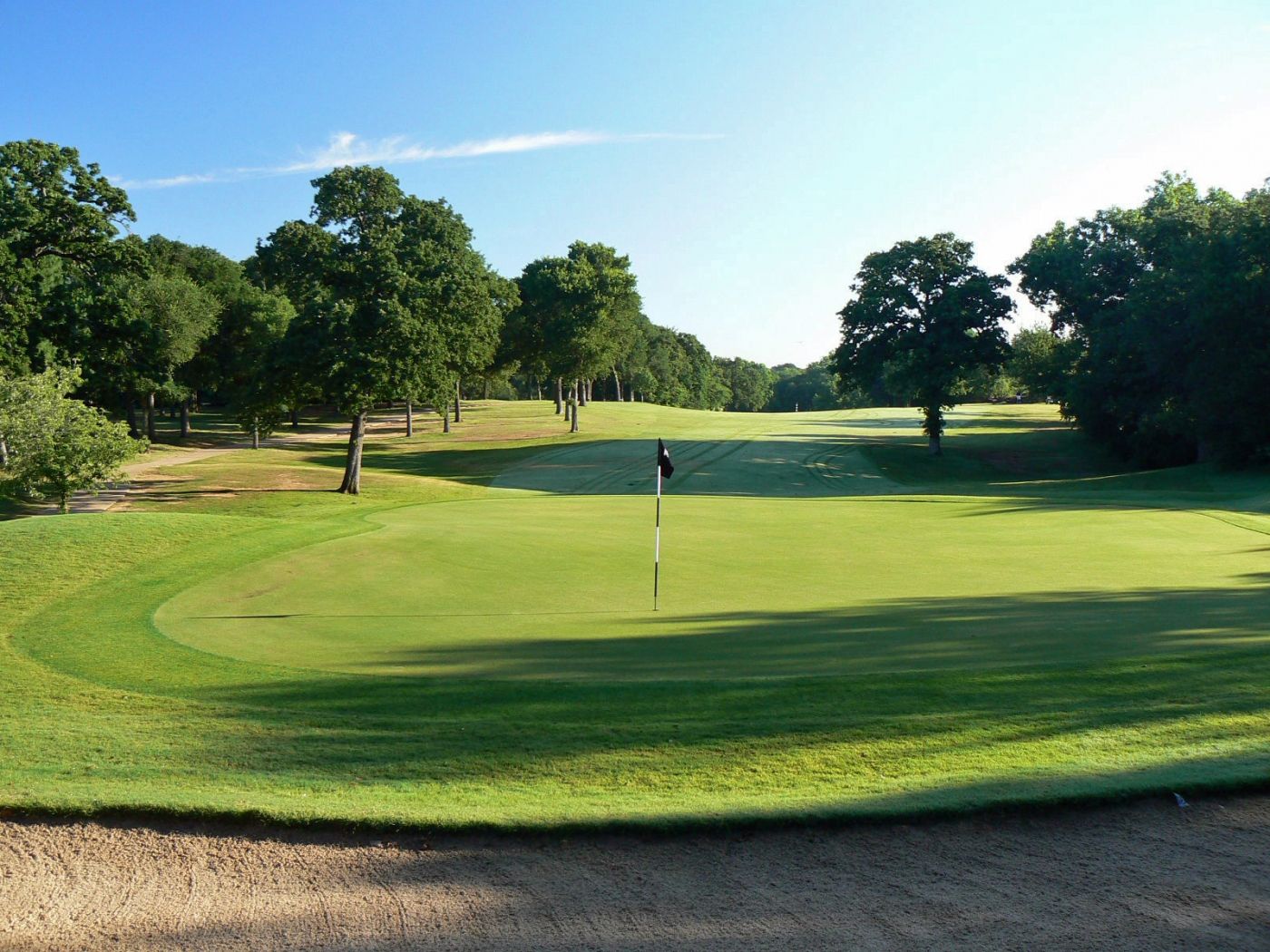 Fairway view with green and trees